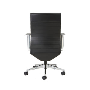 Beniia Office Furniture - Etano CL conference chair - black leather - modern design - mid century modern - executive office chair