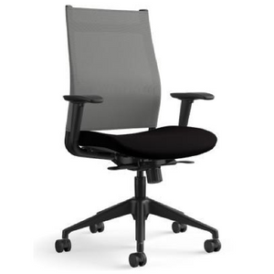 Sitonit Wit Chair - chicagoofficechair.com - gray mesh computer chair on wheels with black seat - adjustable ergonomic features - napeville chairs - schaumberg office furniture - elmhurst home office